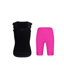 RIVANELLE ujjatlan mez és rövidnadrág - SCALLESSA - ciklámen/fekete